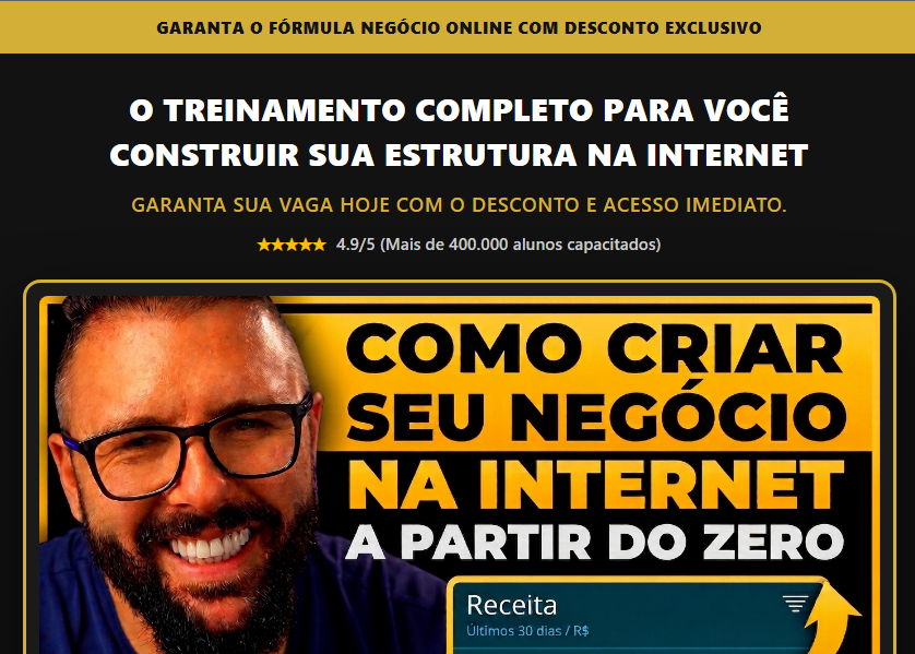 Landing Page Fórmula Negócio Online